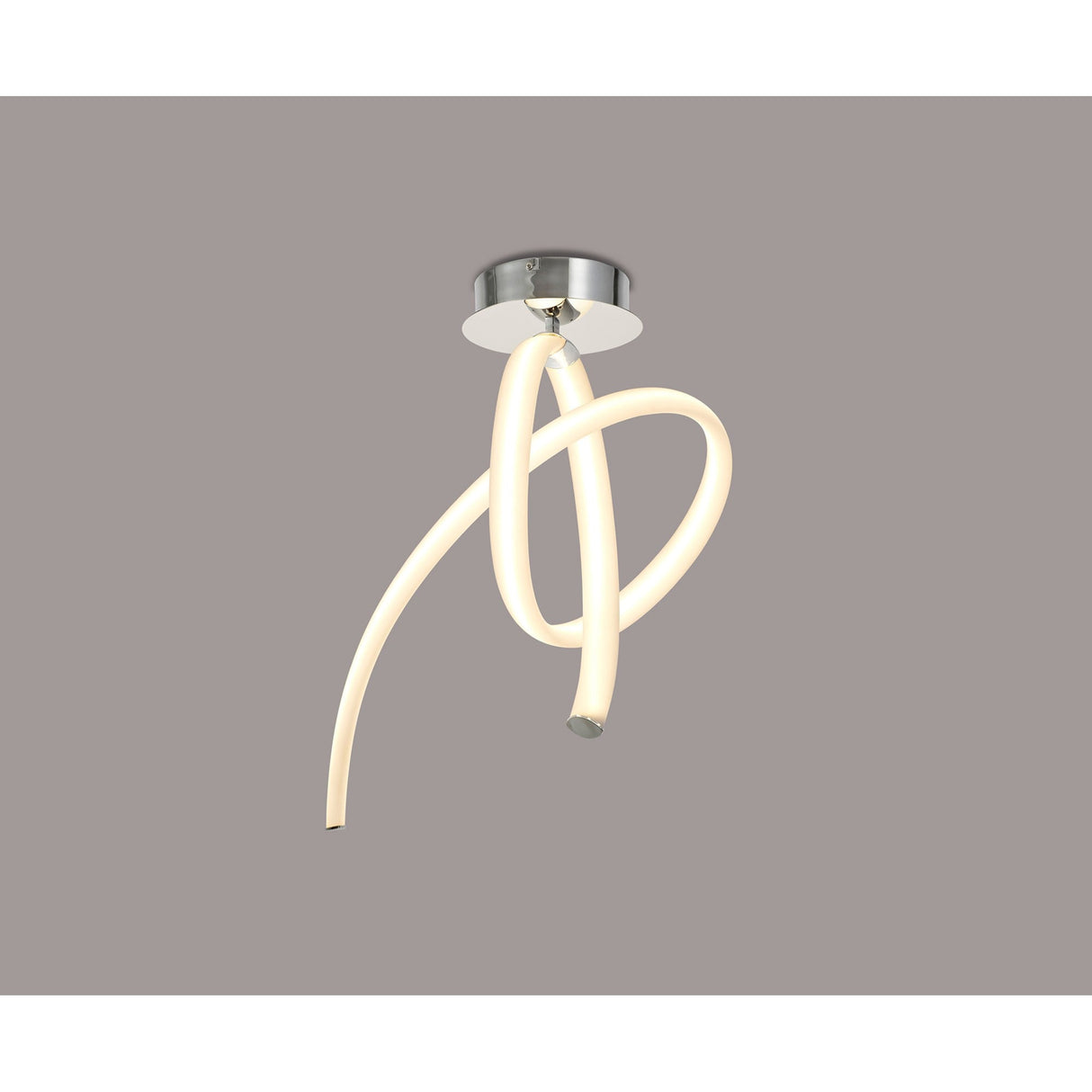 Armonia Vertical LED Semi-Flush Ceiling Light 40W 3000K - Polished Chrome