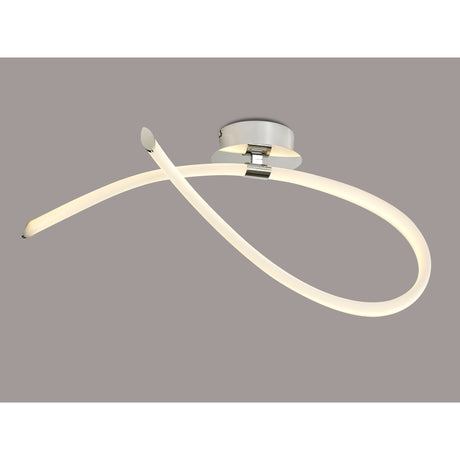 Armonia Medium Loop LED Semi-Flush Ceiling Light 25W 3000K - Polished Chrome