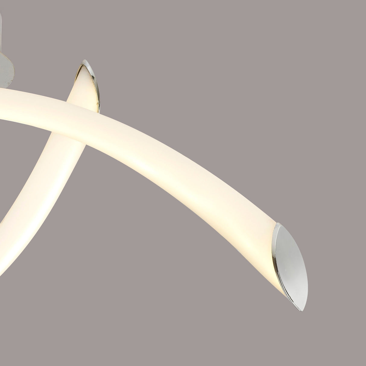 Armonia Small Loop LED Semi-Flush Ceiling Light 18W 3000K - Polished Chrome