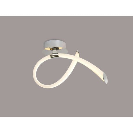 Armonia Small Loop LED Semi-Flush Ceiling Light 18W 3000K - Polished Chrome