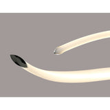 Armonia Curl LED Semi-Flush LED Ceiling Light 40W 3000K - Polished Chrome