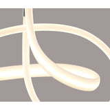 Armonia Curl LED Semi-Flush LED Ceiling Light 40W 3000K - Polished Chrome