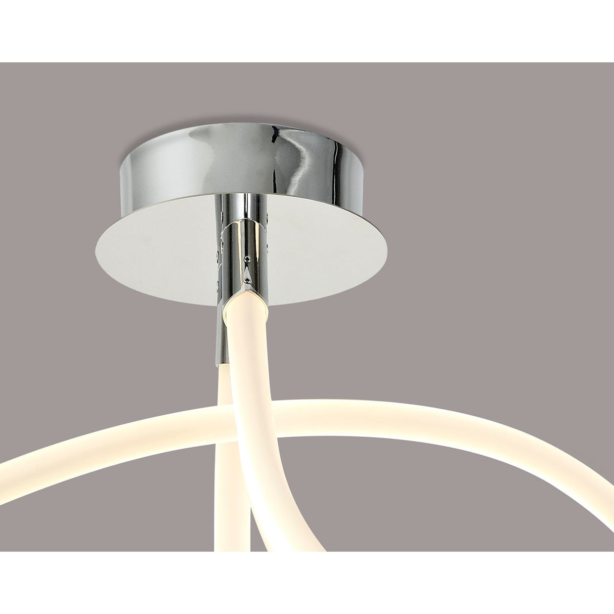 Armonia Curl LED Semi-Flush LED Ceiling Light 40W 3000K - Polished Chrome
