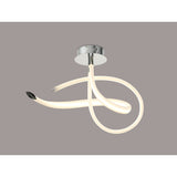 Armonia Curl LED Semi-Flush LED Ceiling Light 40W 3000K - Polished Chrome