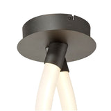 Armonia Large Ribbons Dimmable LED Semi-Flush Ceiling Light 60W 3000K - Dark Silver