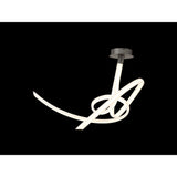 Armonia Medium Ribbons Dimmable LED Semi-Flush Ceiling Light 60W 3000K - Dark Silver