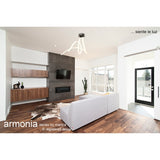 Armonia Spiral Dimmable LED Semi-Flush Ceiling Light 60W 3000K - Dark Silver