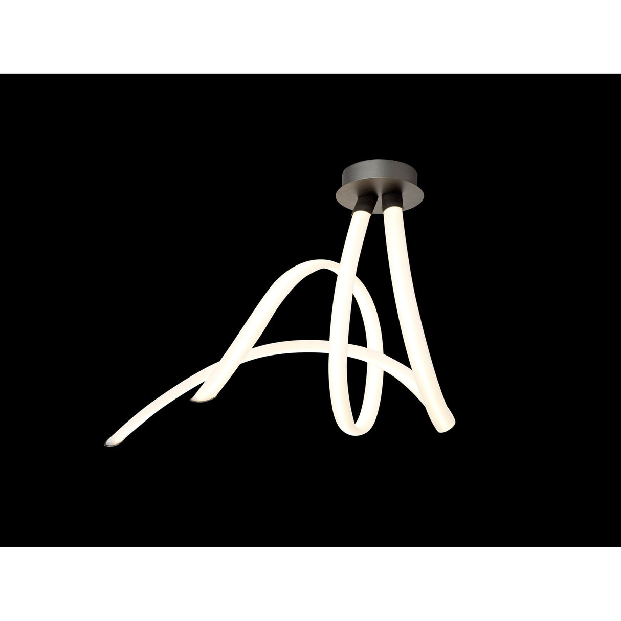 Armonia Spiral Dimmable LED Semi-Flush Ceiling Light 60W 3000K - Dark Silver