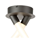 Armonia Bow Dimmable LED Semi-Flush Ceiling Light 50W 3000K - Dark Silver