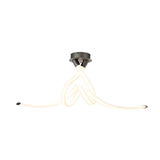 Armonia Bow Dimmable LED Semi-Flush Ceiling Light 50W 3000K - Dark Silver