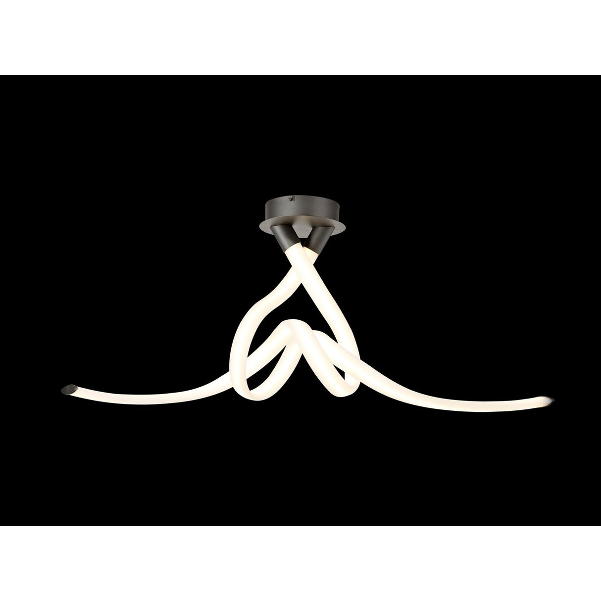 Armonia Bow Dimmable LED Semi-Flush Ceiling Light 50W 3000K - Dark Silver