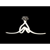 Armonia Bow Dimmable LED Semi-Flush Ceiling Light 50W 3000K - Dark Silver