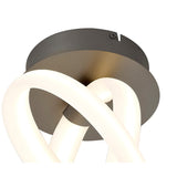 Armonia Vertical Dimmable LED Semi-Flush Ceiling Light 40W 3000K - Dark Silver