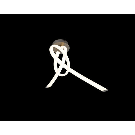 Armonia Vertical Dimmable LED Semi-Flush Ceiling Light 40W 3000K - Dark Silver