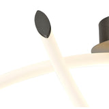 Armonia Loop Dimmable LED Semi-Flush Ceiling Light 25W 3000K - Dark Silver