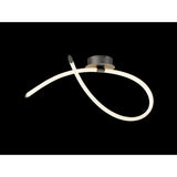 Armonia Loop Dimmable LED Semi-Flush Ceiling Light 25W 3000K - Dark Silver