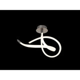 Armonia Curl LED Dimmable Semi-Flush Ceiling Light 40W 3000K - Dark Silver