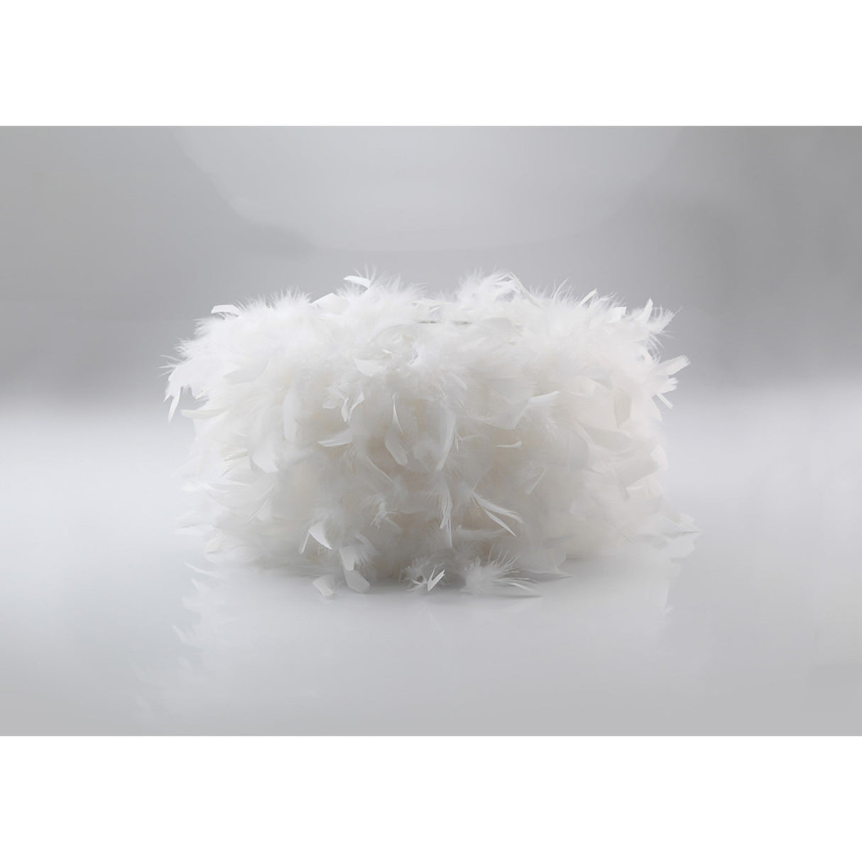 Arqus Feather Lampshade - White, 33 x 20cm