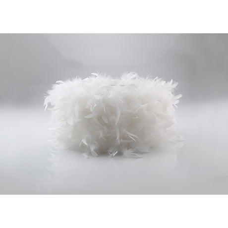 Arqus Feather Lampshade - White, 33 x 20cm
