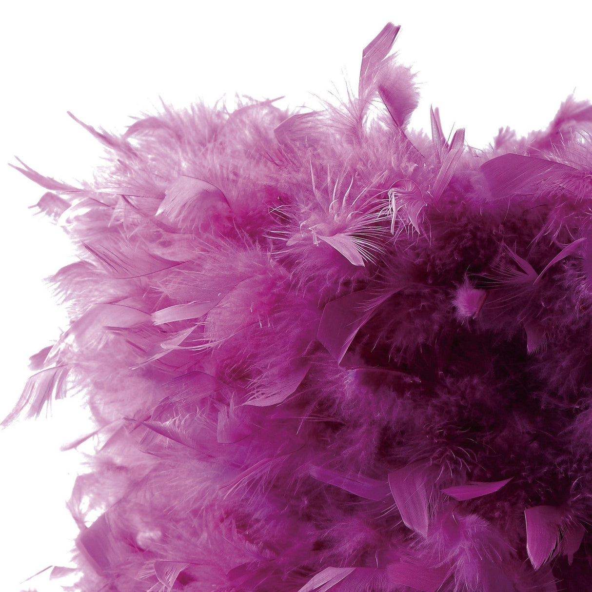 Arqus Feather Lampshade - Aubergine, 25 x 18cm