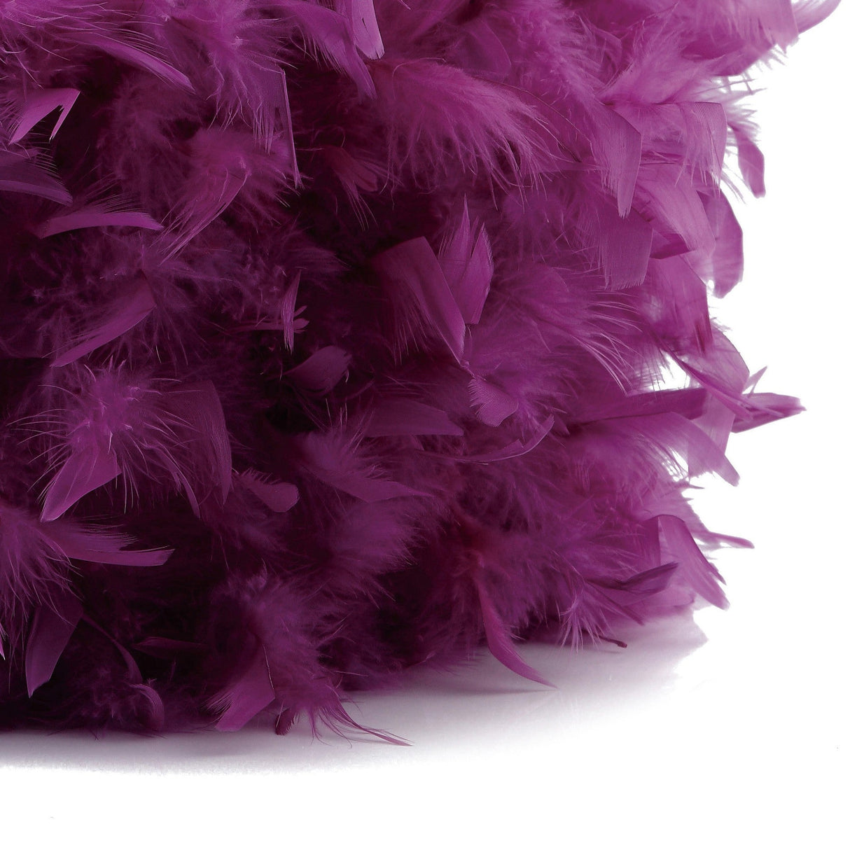 Arqus Feather Lampshade - Aubergine, 25 x 18cm