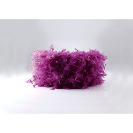 Arqus Feather Lampshade - Aubergine, 25 x 18cm