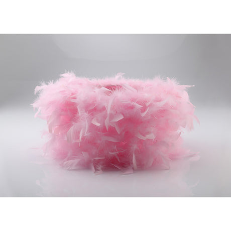 Arqus Feather Lampshade - Pink, 41 x 23cm