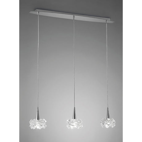 Artic 3 Light Bar Pendant Light - Polished Chrome