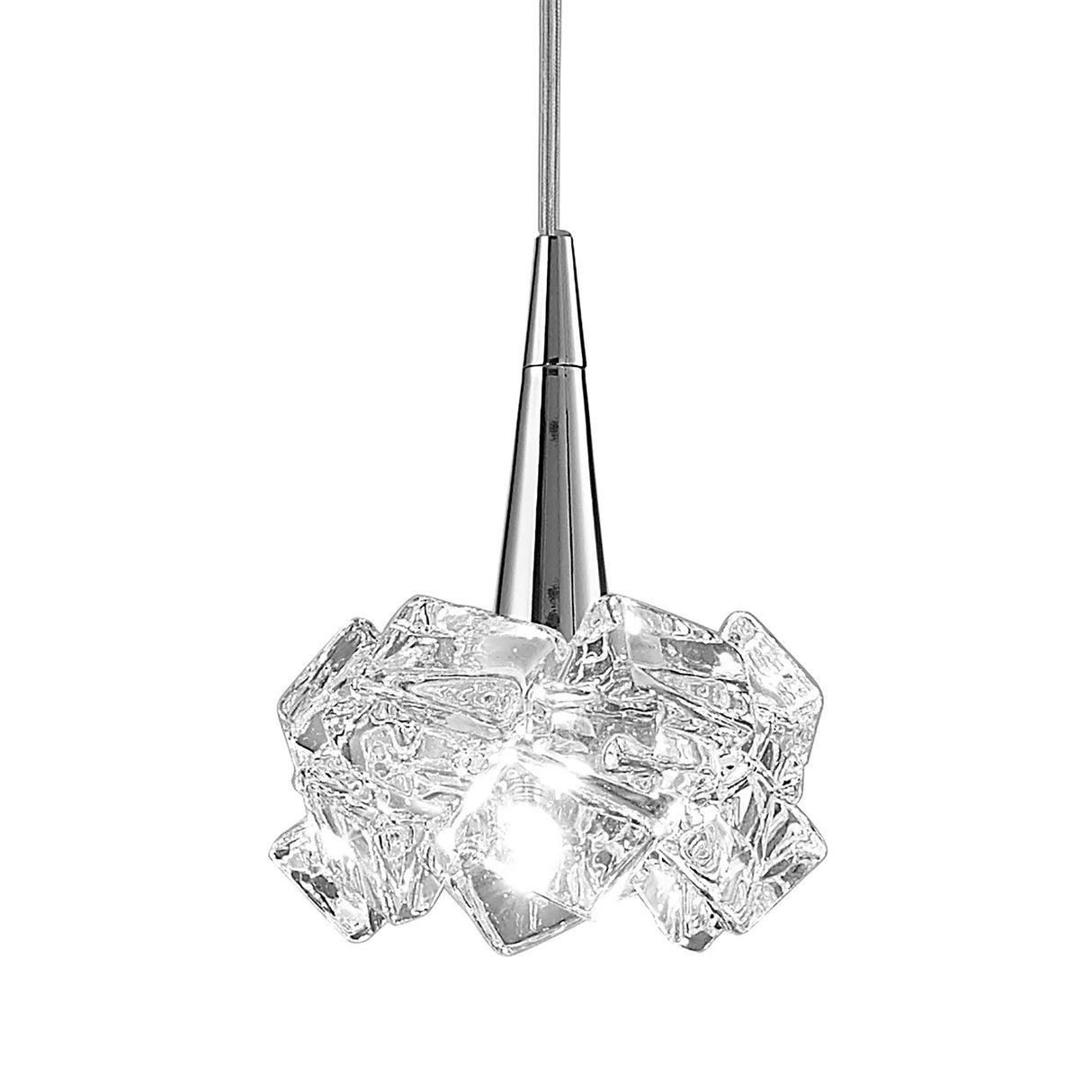 Artic 12cm Small 1 Light Pendant Light - Polished Chrome