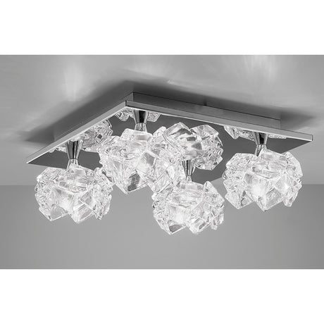 Artic 4 Light Semi-Flush Ceiling Light - Polished Chrome