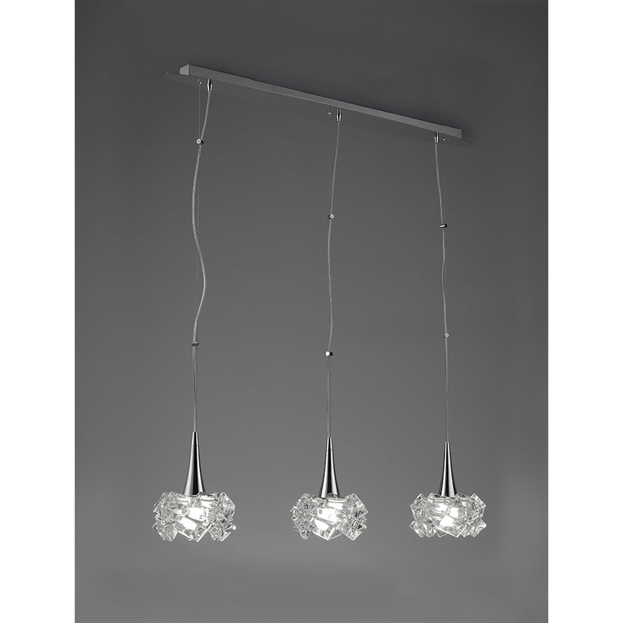 Artic 3 Light Bar Pendant Light - Polished Chrome