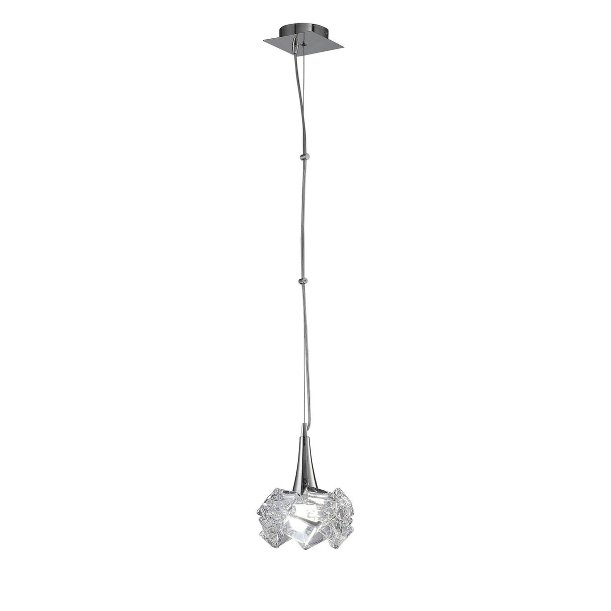 Artic 20cm Large 1 Light Pendant Light - Polished Chrome