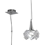 Artic 20cm Large 1 Light Pendant Light - Polished Chrome