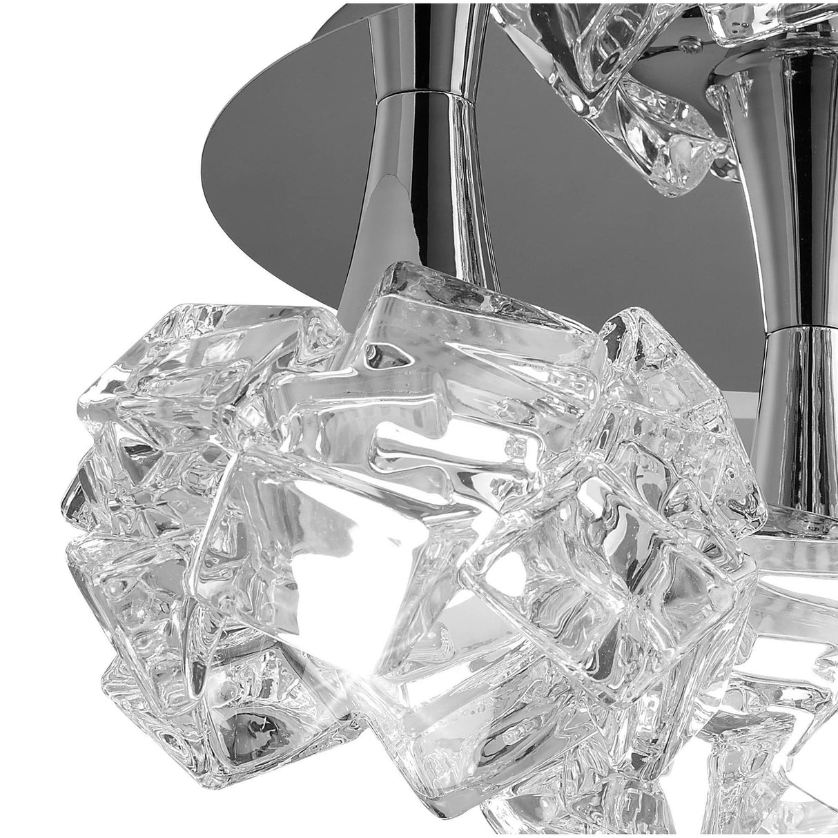 Artic Small 3 Light Semi-Flush Ceiling Light - Polished Chrome