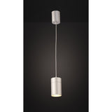 Aruba 9.5cm Small Round 1 Light Pendant Light - Silver