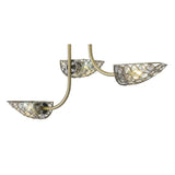 Ashton 4 Light Crystal Semi-Flush Ceiling Light – Antique Brass