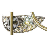 Ashton 4 Light Crystal Semi-Flush Ceiling Light – Antique Brass