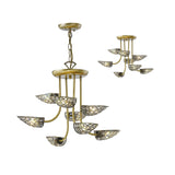 Ashton 53cm 8 Light Crystal Chandelier - Antique Brass