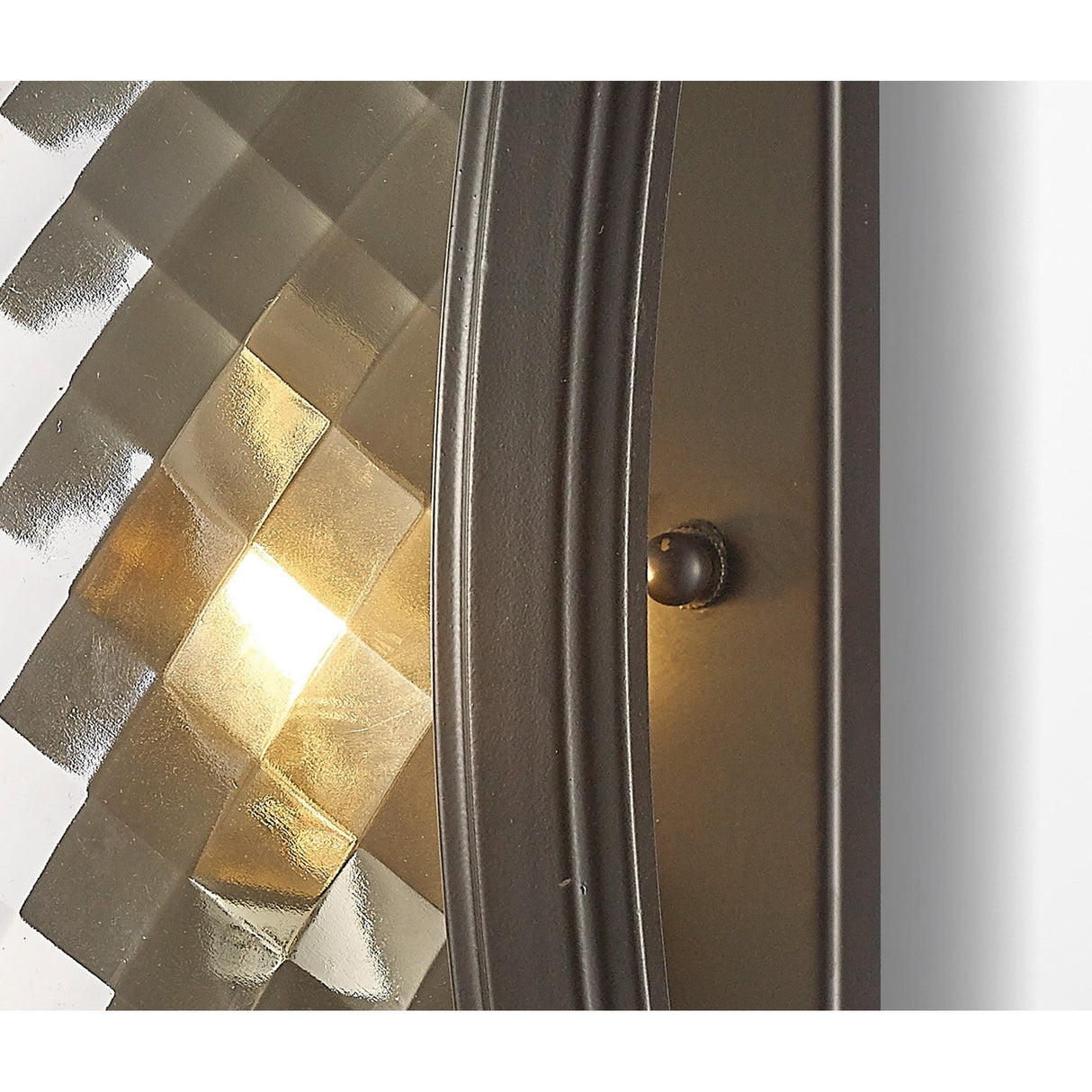 Asia 1 Light Glass Wall Light - Oiled Bronze