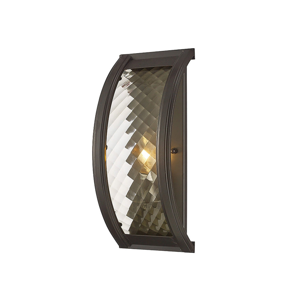 Asia 1 Light Glass Wall Light - Oiled Bronze