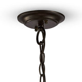 Asia 30cm 3 Light Lantern Chandelier/Semi-Flush - Oiled Bronze
