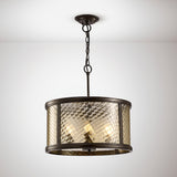 Asia 47cm 4 Light Lantern Chandelier - Oiled Bronze