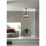 Asia 47cm 4 Light Lantern Chandelier - Oiled Bronze
