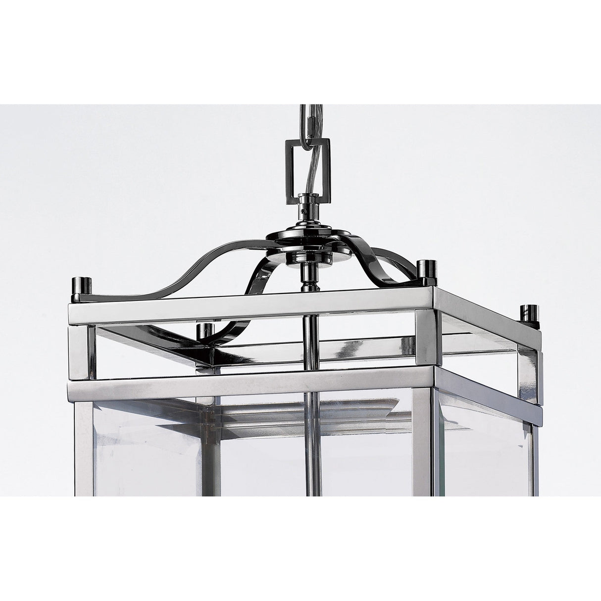 Aston Square 3 Light Lantern Chandelier - Polished Chrome