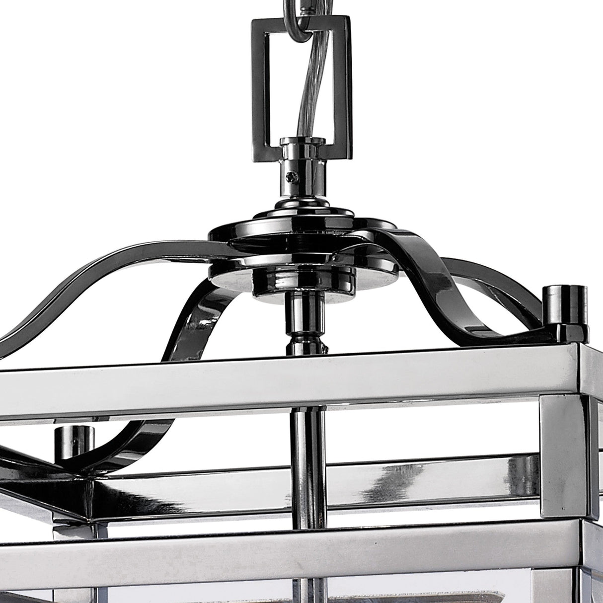 Aston Square 3 Light Lantern Chandelier - Polished Chrome