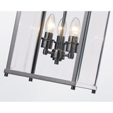 Aston Square 3 Light Lantern Chandelier - Polished Chrome