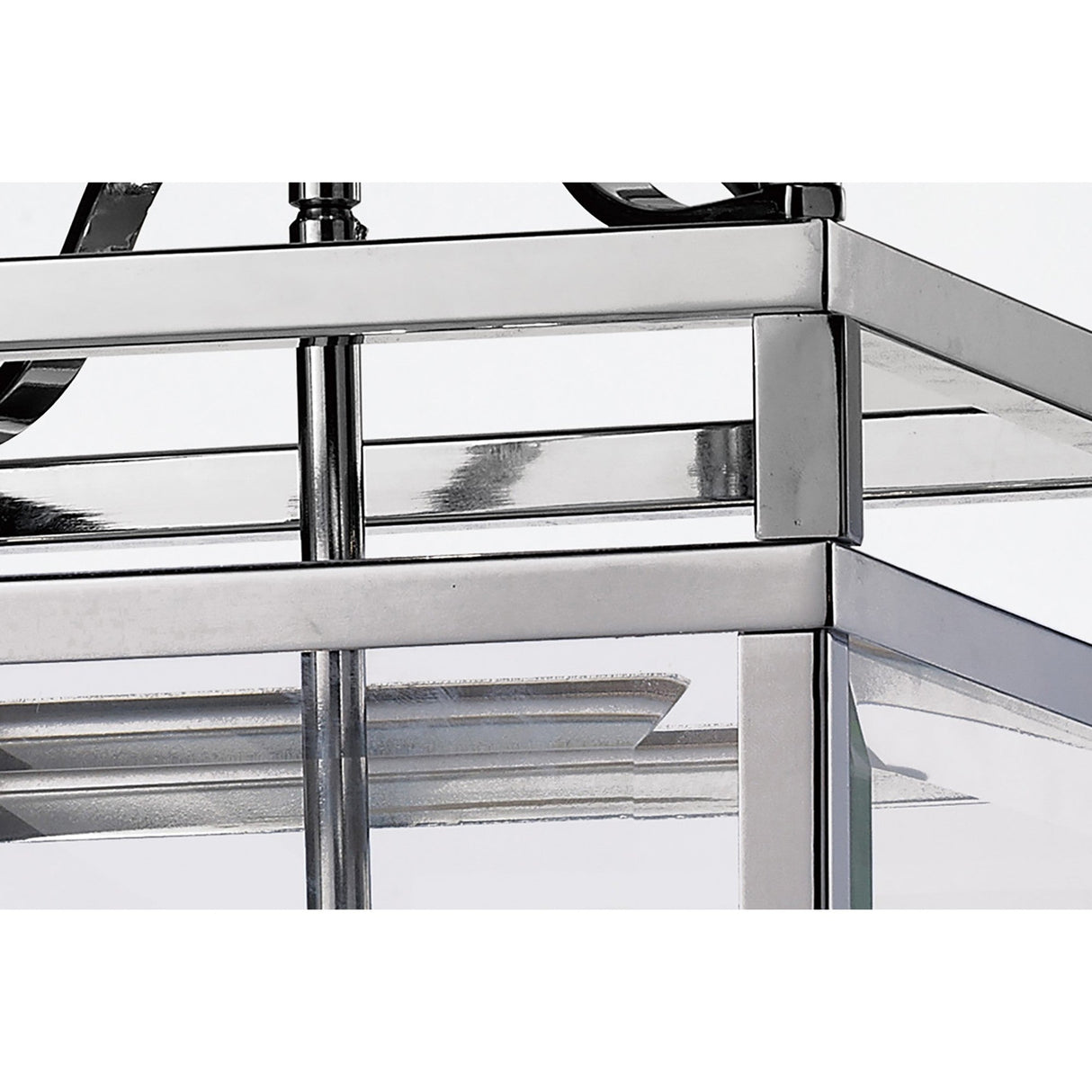 Aston Square 3 Light Lantern Chandelier - Polished Chrome