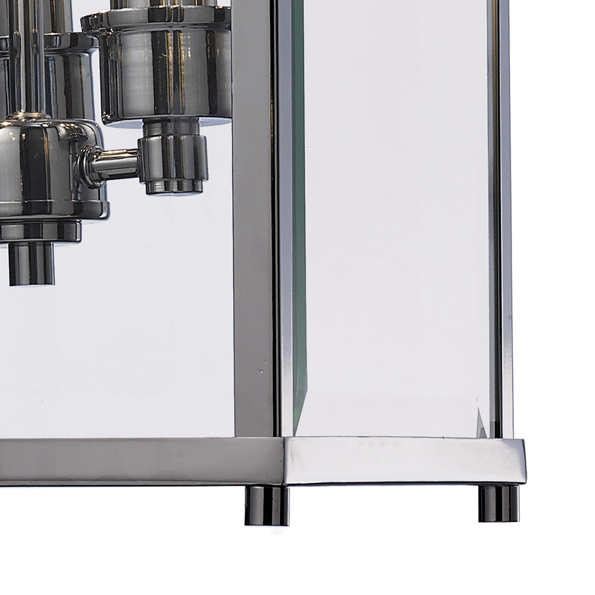 Aston Square 3 Light Lantern Chandelier - Polished Chrome
