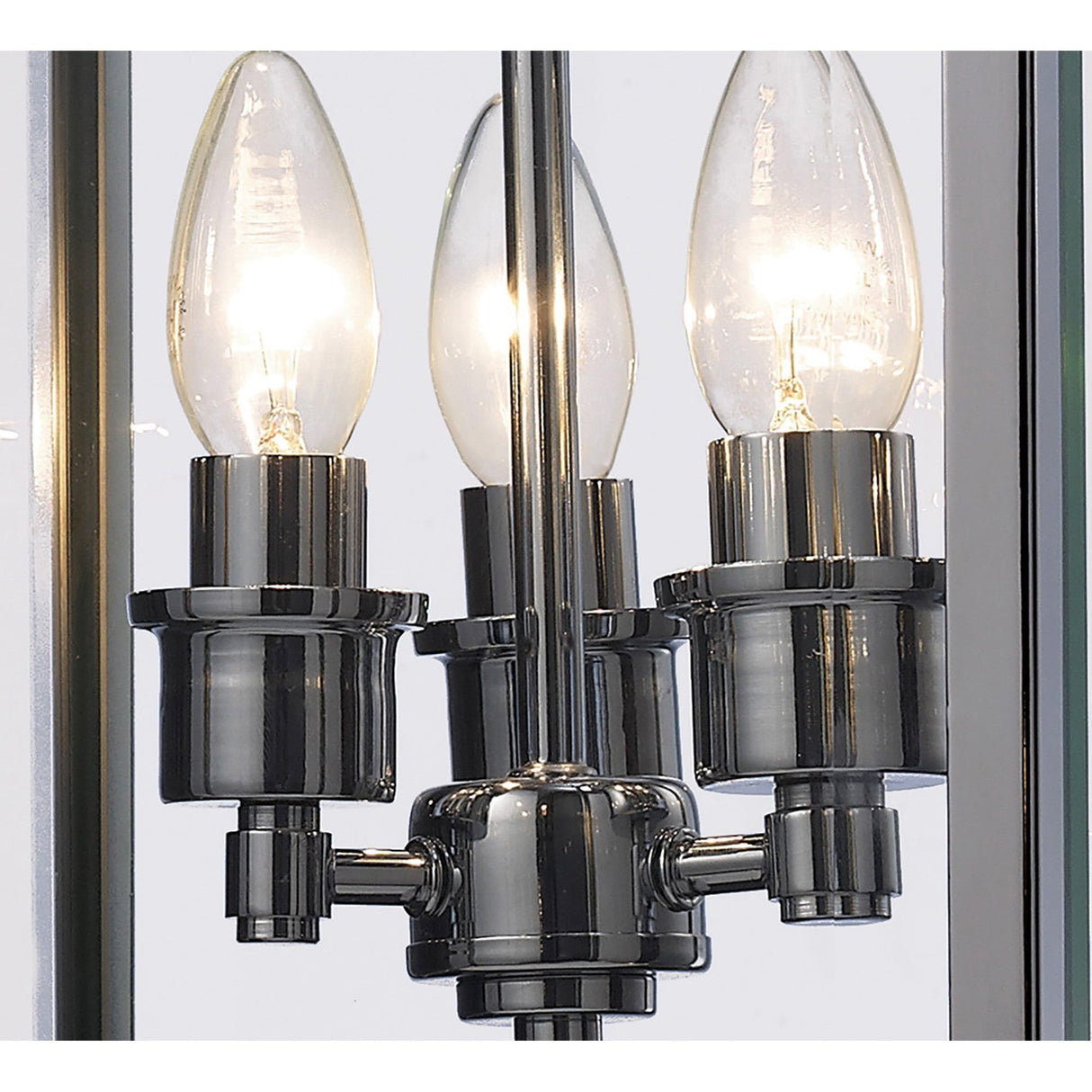 Aston Square 3 Light Lantern Chandelier - Polished Chrome