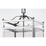 Aston Square 4 Light Lantern Chandelier - Polished Chrome